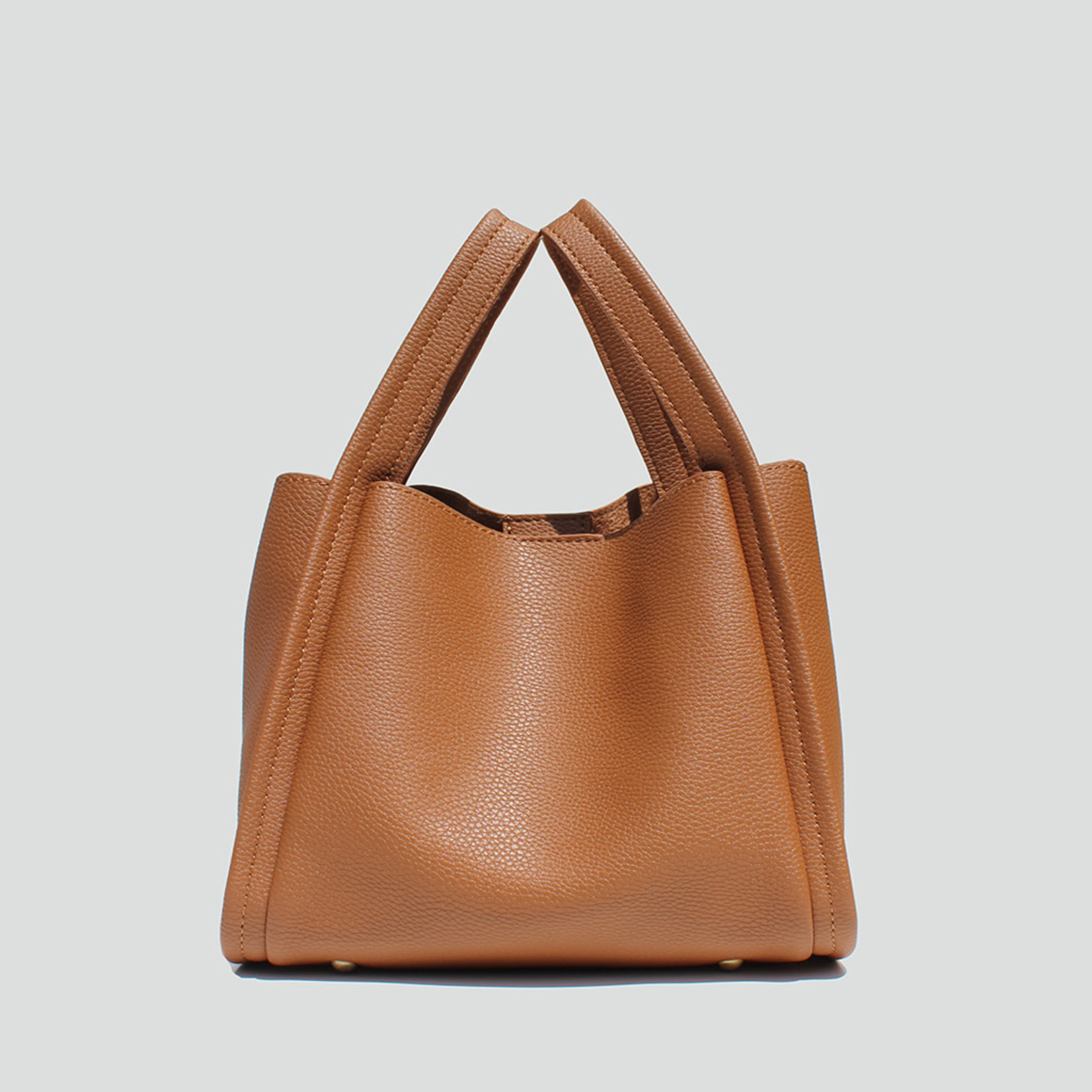 Vegan Leather Structured Tote Bag