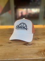 Shack Orange Slice Logo Hat in White w/ Orange Mesh Back