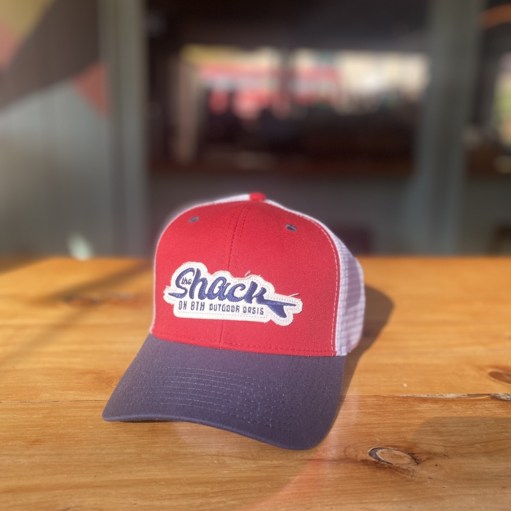 Shack Patch Logo Red/White/Blue Colorblock Hat