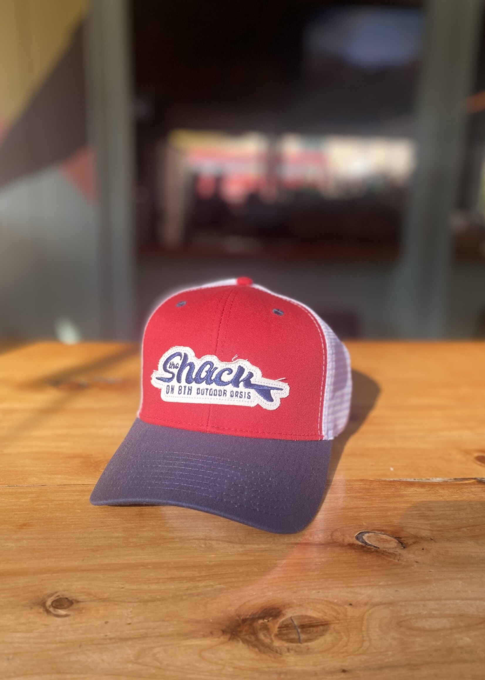 Shack Patch Logo Red/White/Blue Colorblock Hat