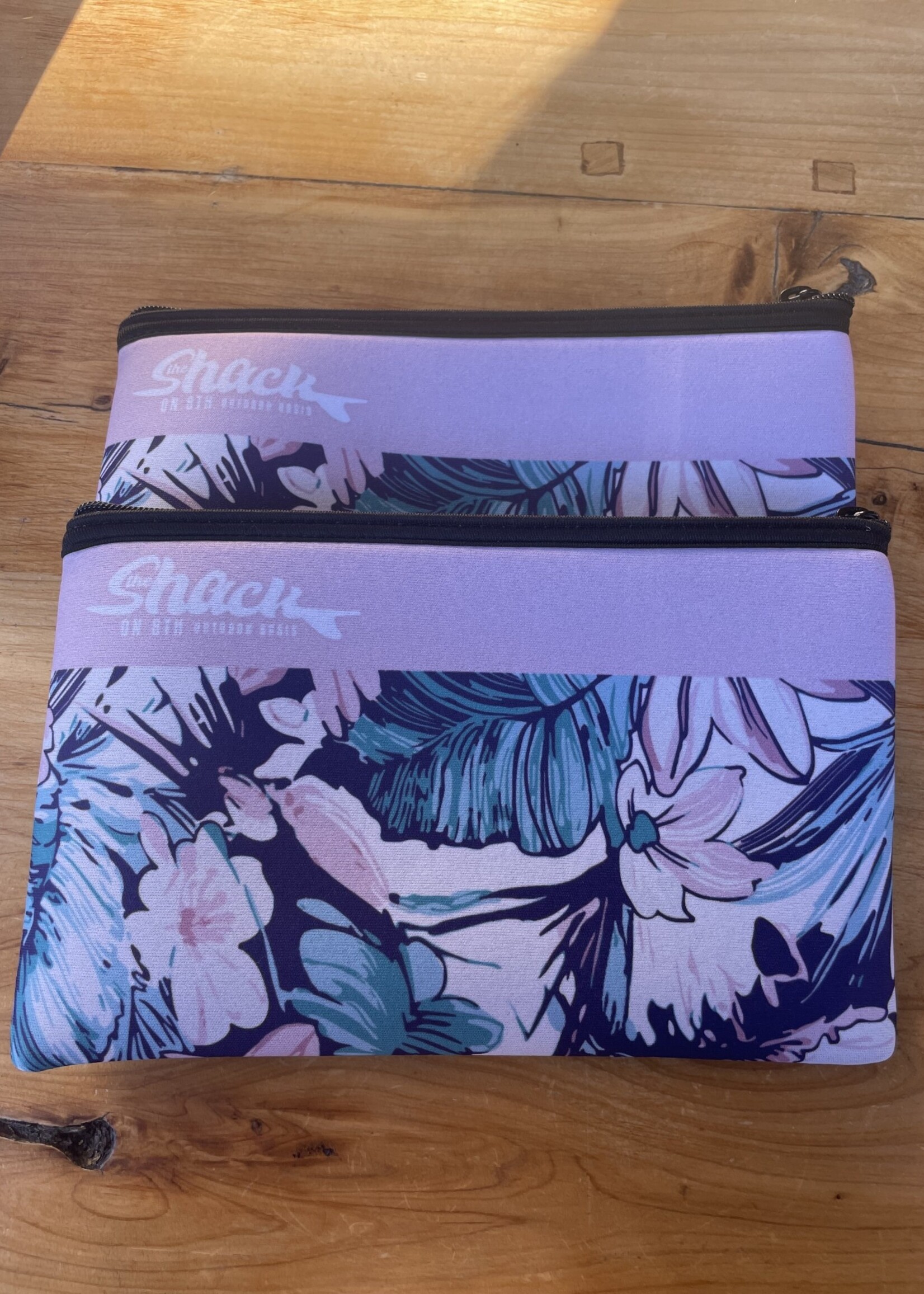Trifecta Gift Item Shack Logo 10 x 5 Floral Scuba Pouch