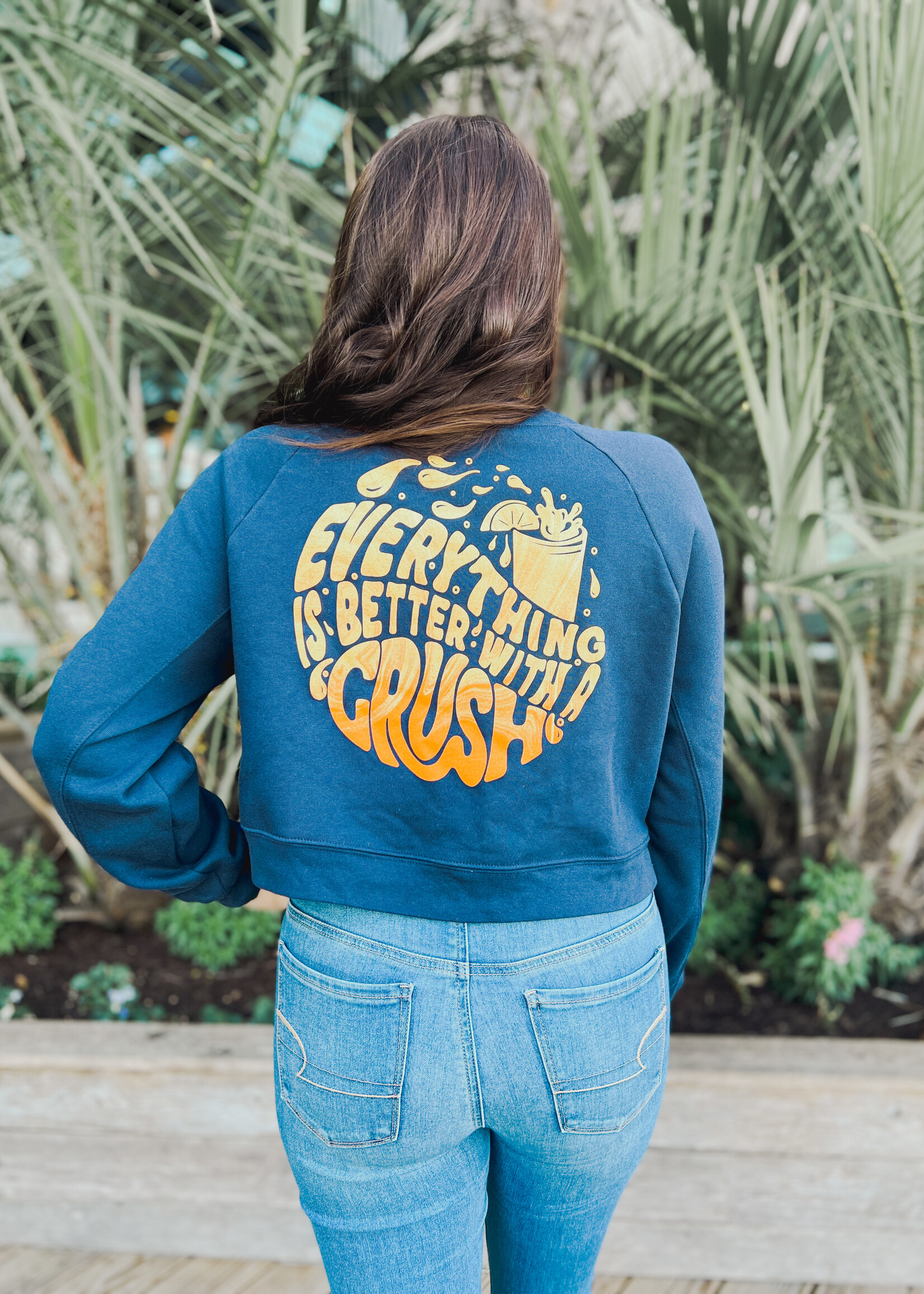 Better With Crush Bella Raglan Fleece Pullover