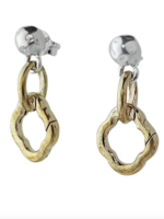 Influencer Earrings- Brass & Sterling Silver