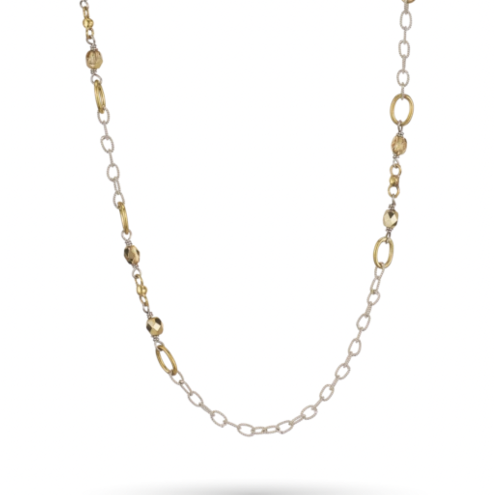 Miraculous Chain-SS, Brass & Preciosa Metallic Gold Beads