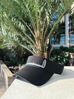 Waterman's simple surfboard embroidered visor - black