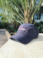Waterman's Solid American Flag Marlin Navy Hat W/ Mesh Back