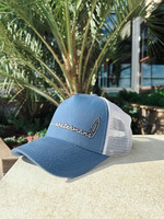 Waterman's simple surfboard embroidered hat - black or slate