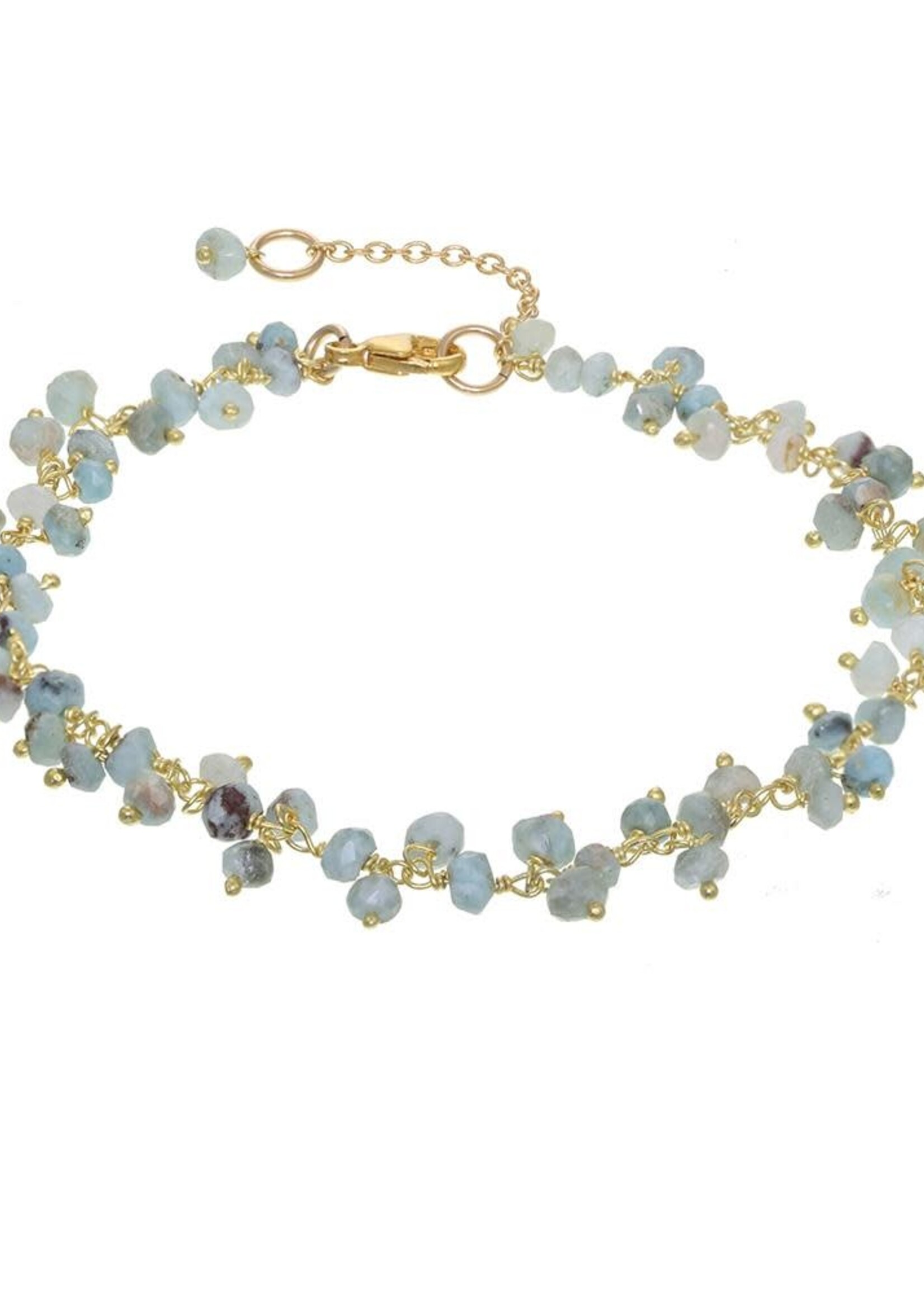 Gold Vermeil Cluster Chain Bracelet