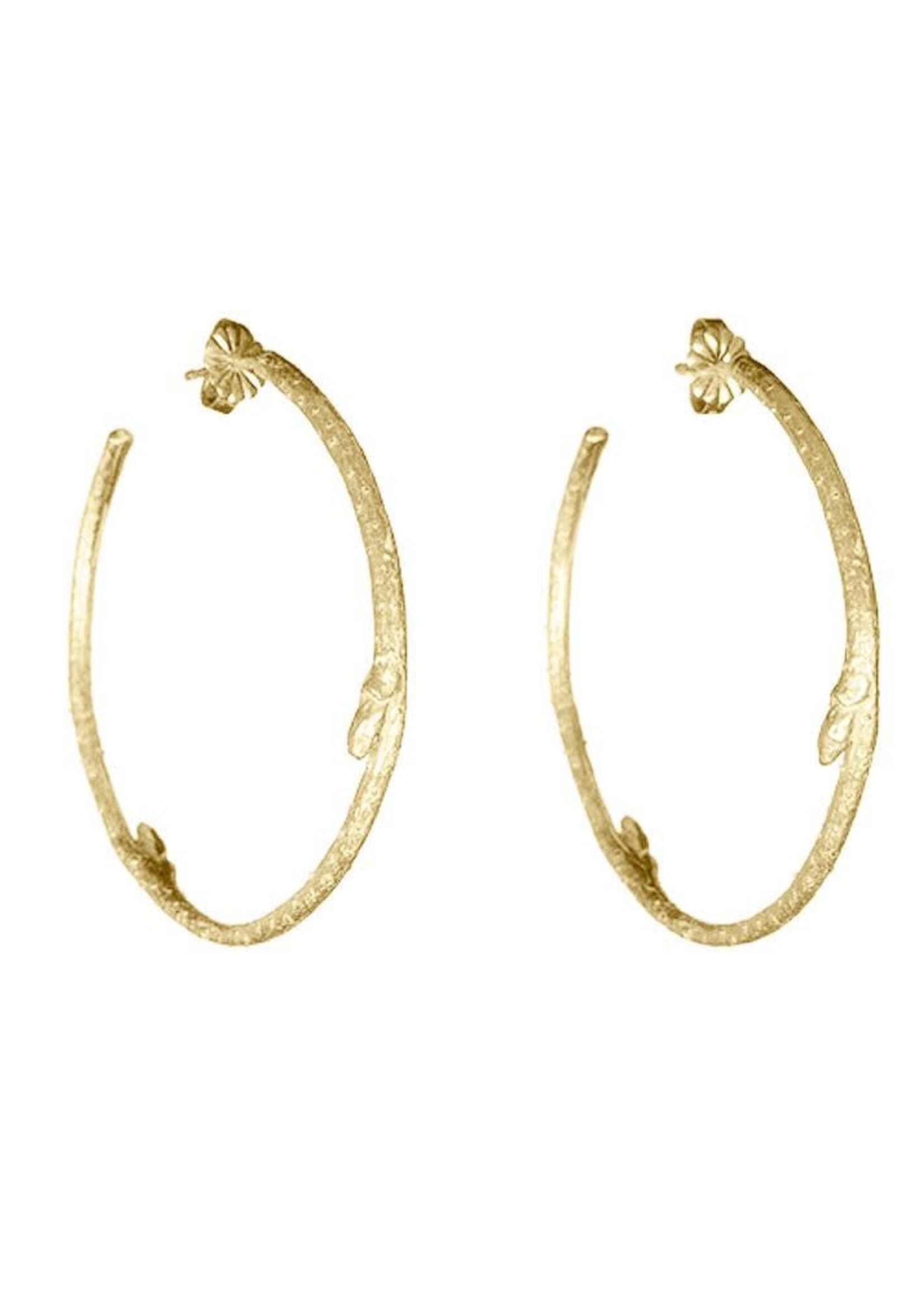 Large Branch Hoops - Vermeil