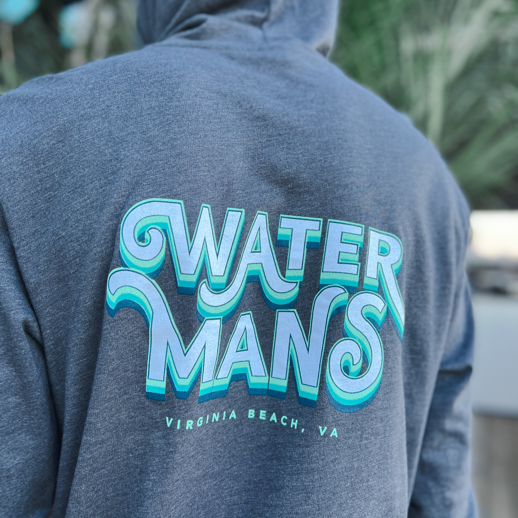 Waterman's Stacked District Long Sleeve Hooded Tee