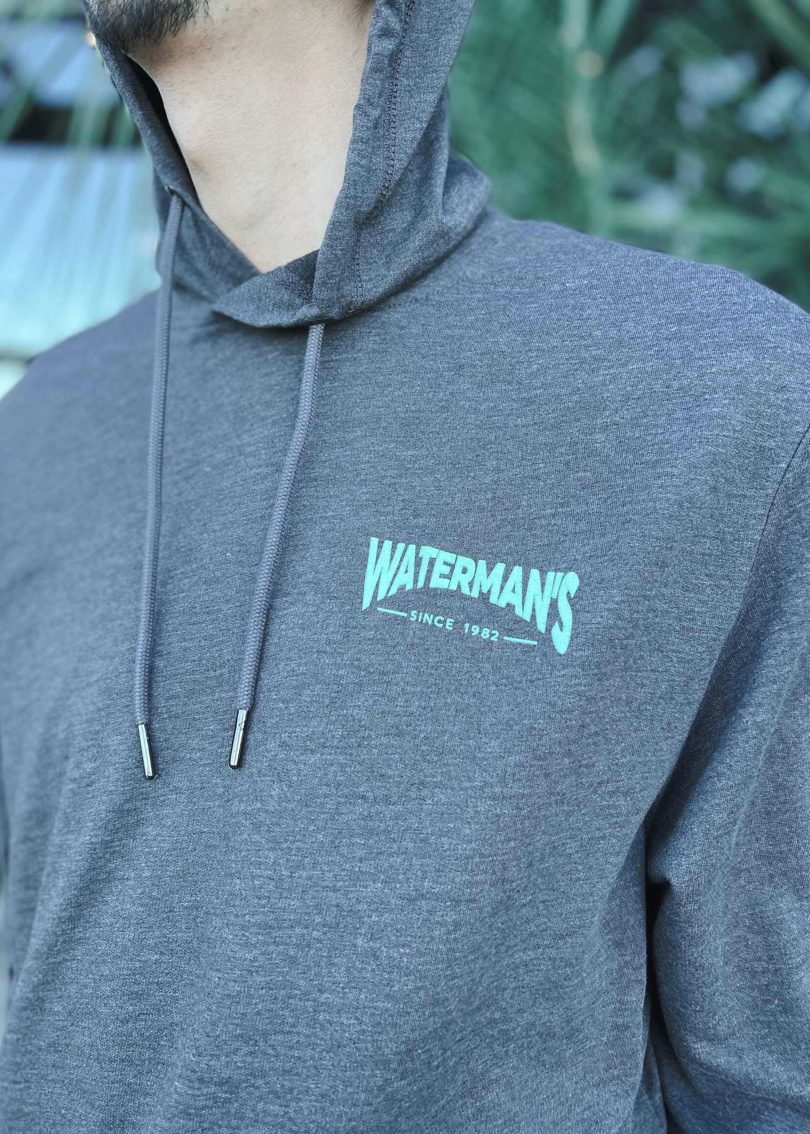 Waterman's Stacked District Long Sleeve Hooded Tee