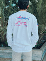 American Flag Marlin Comfort Colors Long Sleeve Tee