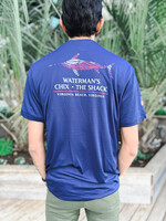 American Flag Marlin Hanes Dri Fit Short Sleeve Tee