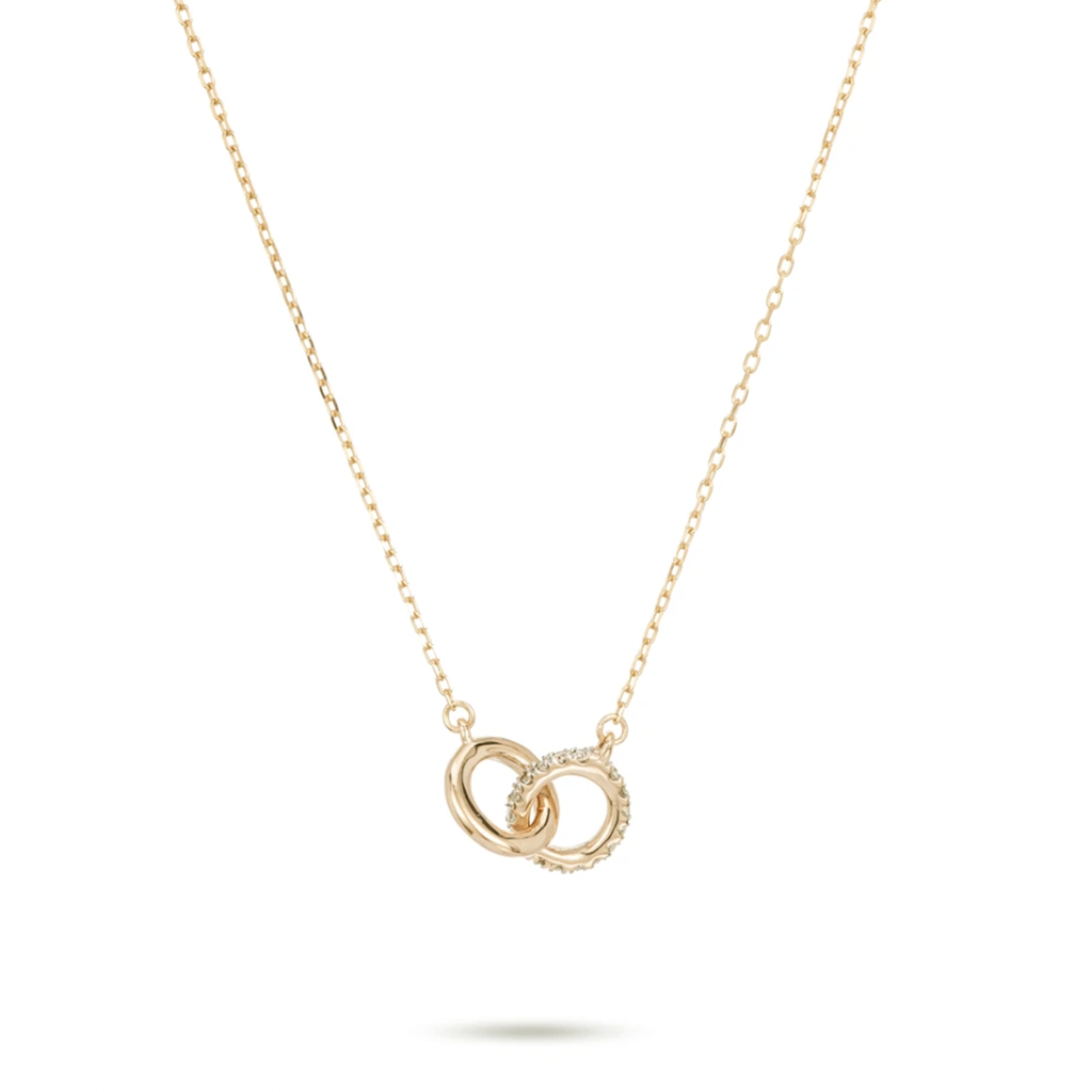 Pave interlocking loop necklace - Y14