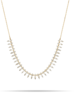 Stack Baguette Curve Collar - MXD Y14, .9 ct