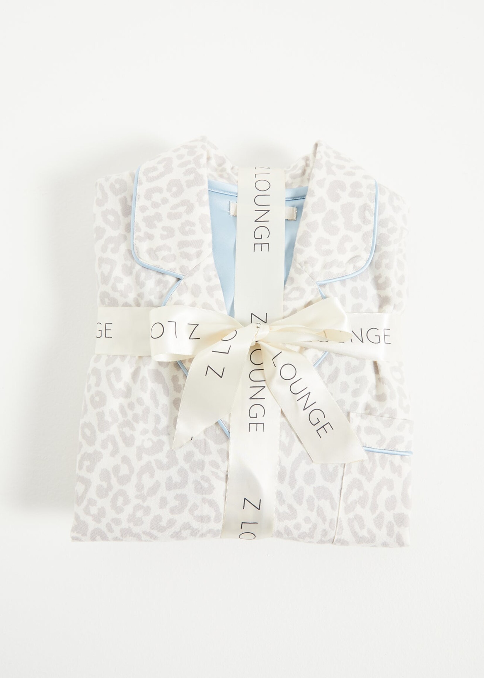 Sleep All Day Leopard PJ Set Vanilla Ice