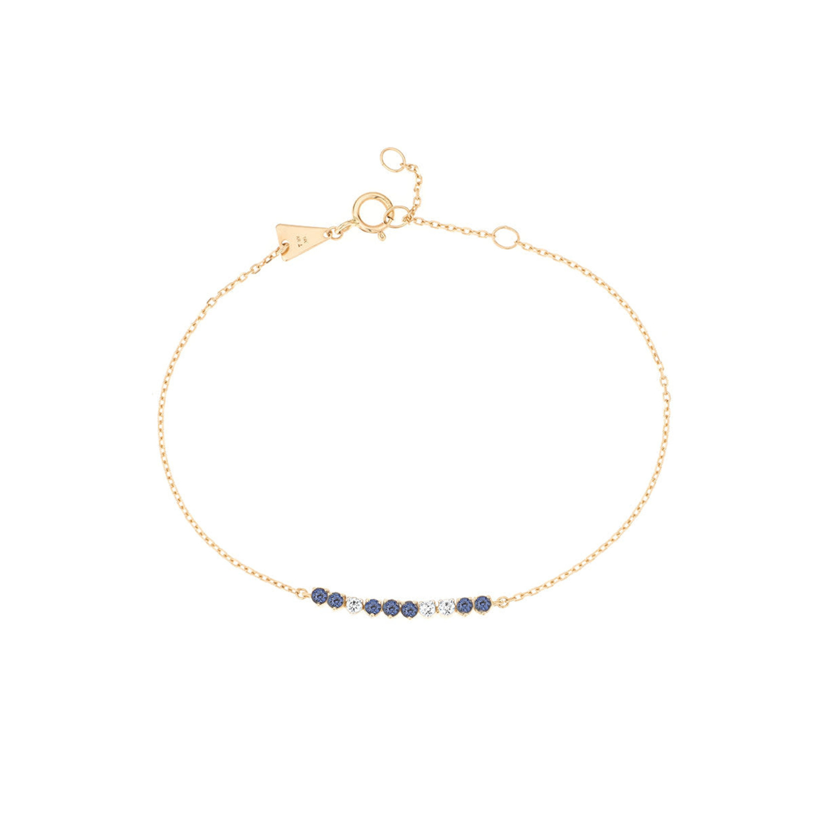 Diana Sapphire + Diamond Rounds Chain Bracelet Y14