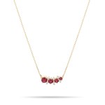 Amalfi Small Graduated Ruby Curve Necklace Y14