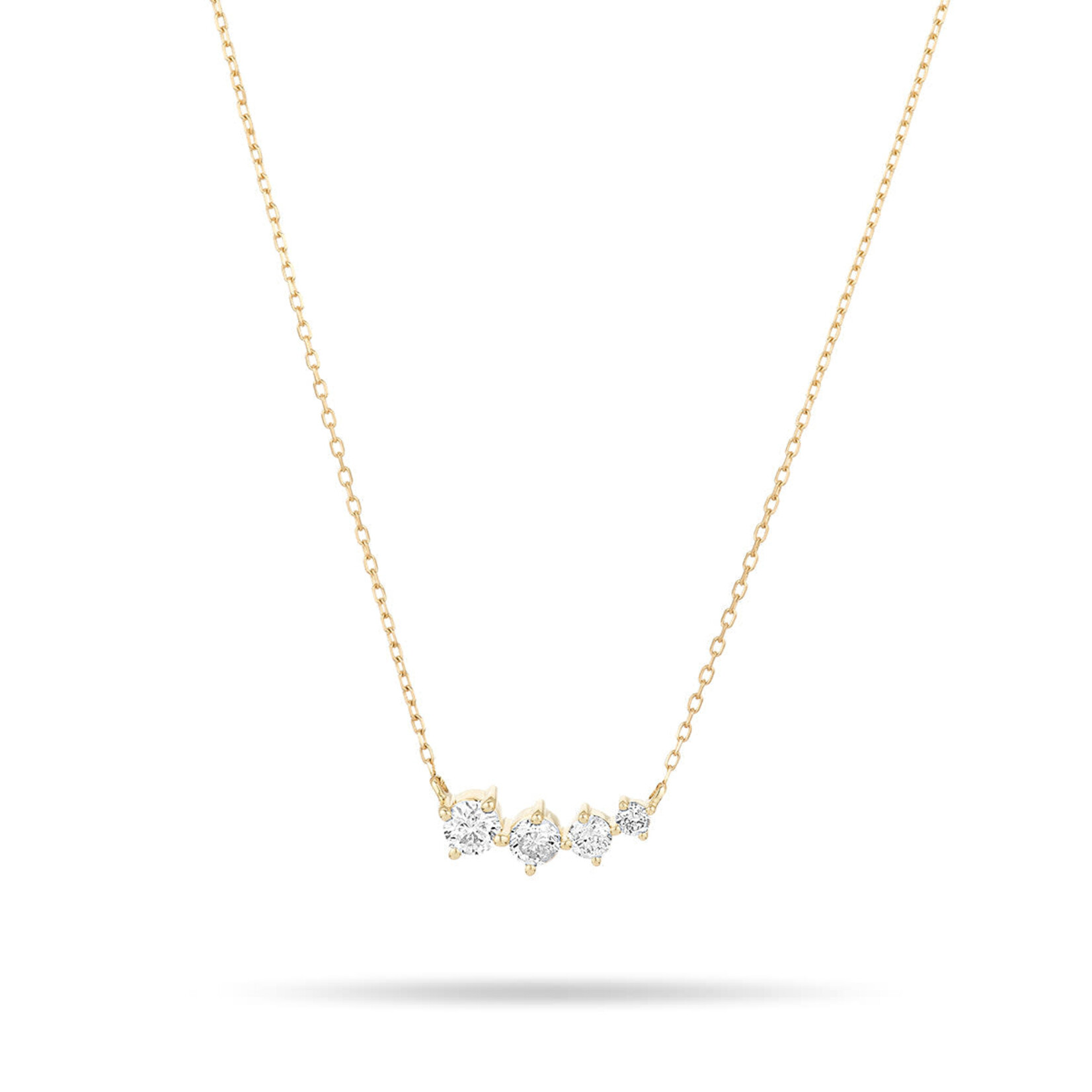 Paris Graduated Diamond Curve Necklace Y14