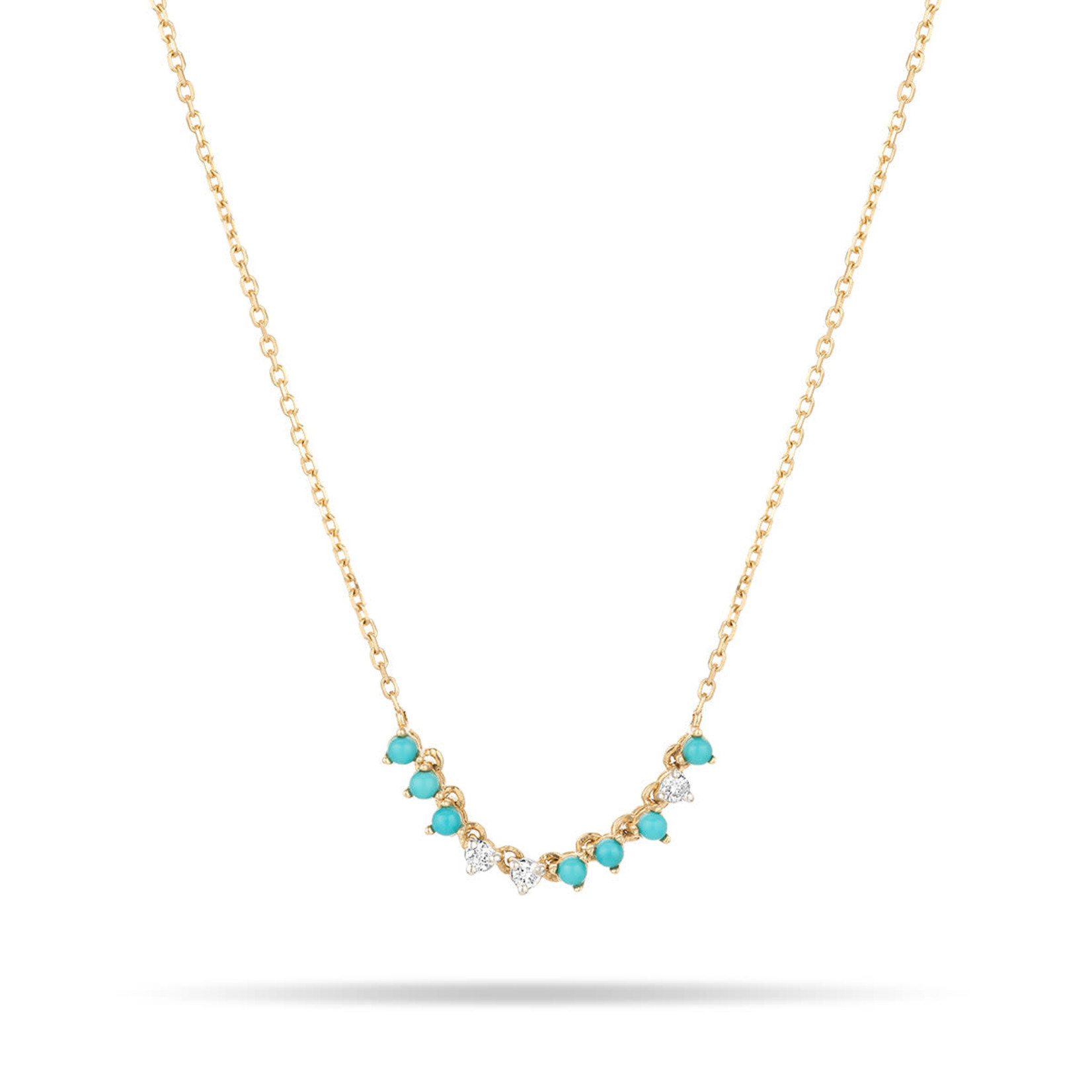 Diana + Turquoise Rounds Chain Necklace
