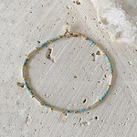 22k GV Moonstone Bracelet w/ Turquoise, SS, and GV Beads