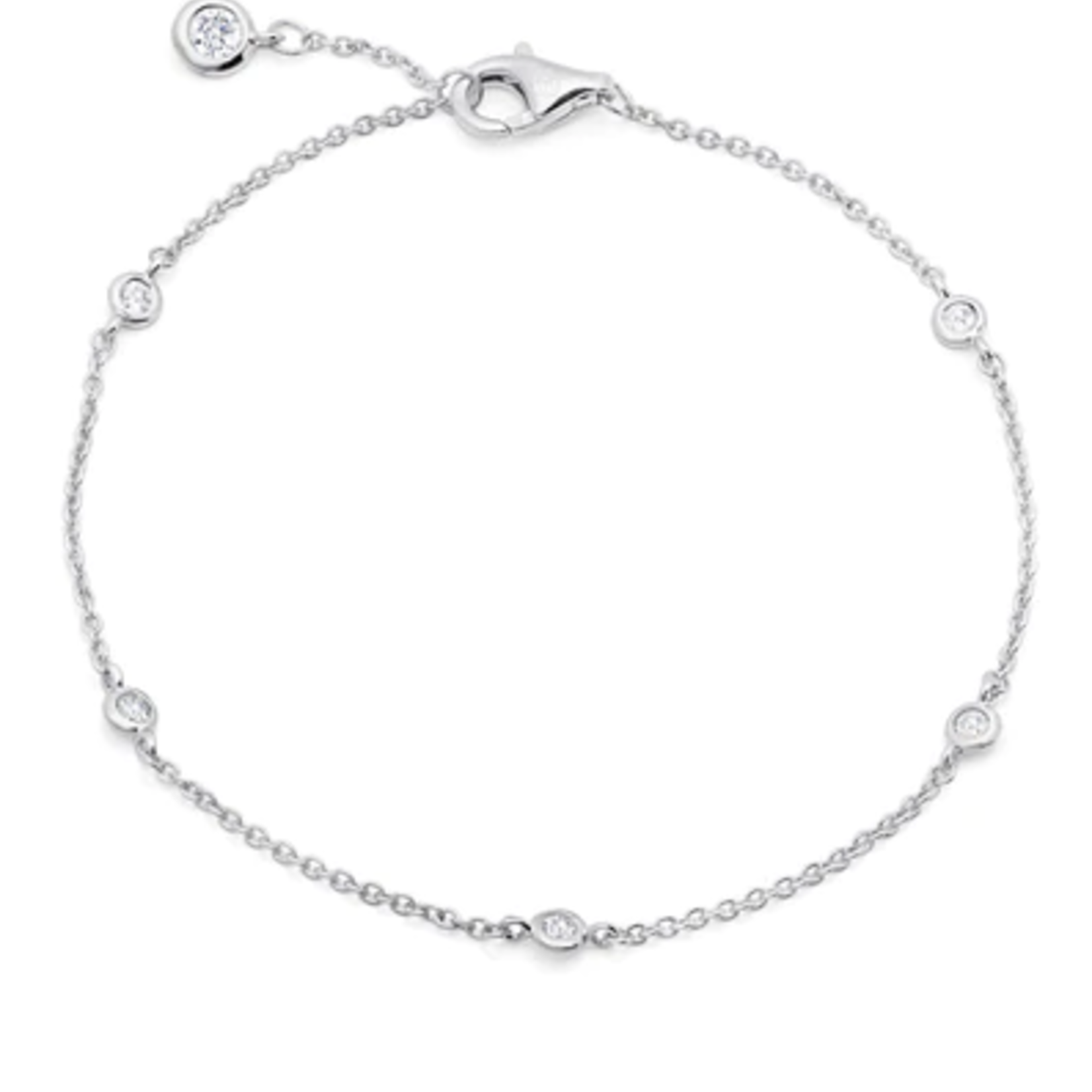 Crystal Bezel Set Bracelet