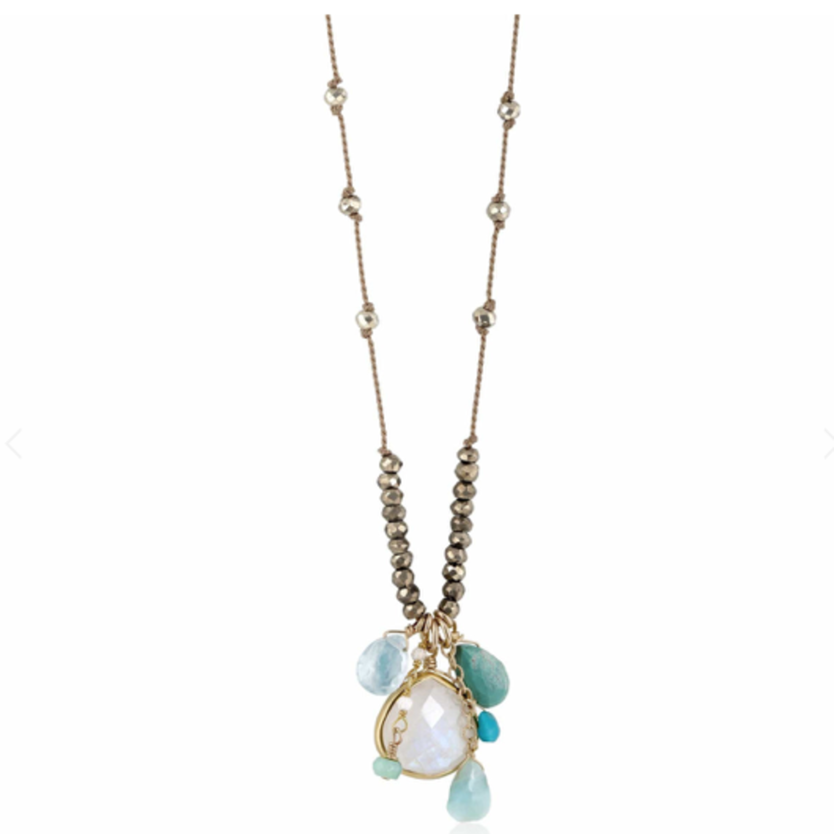 Sylvie Pull Tie Gemstone Necklace