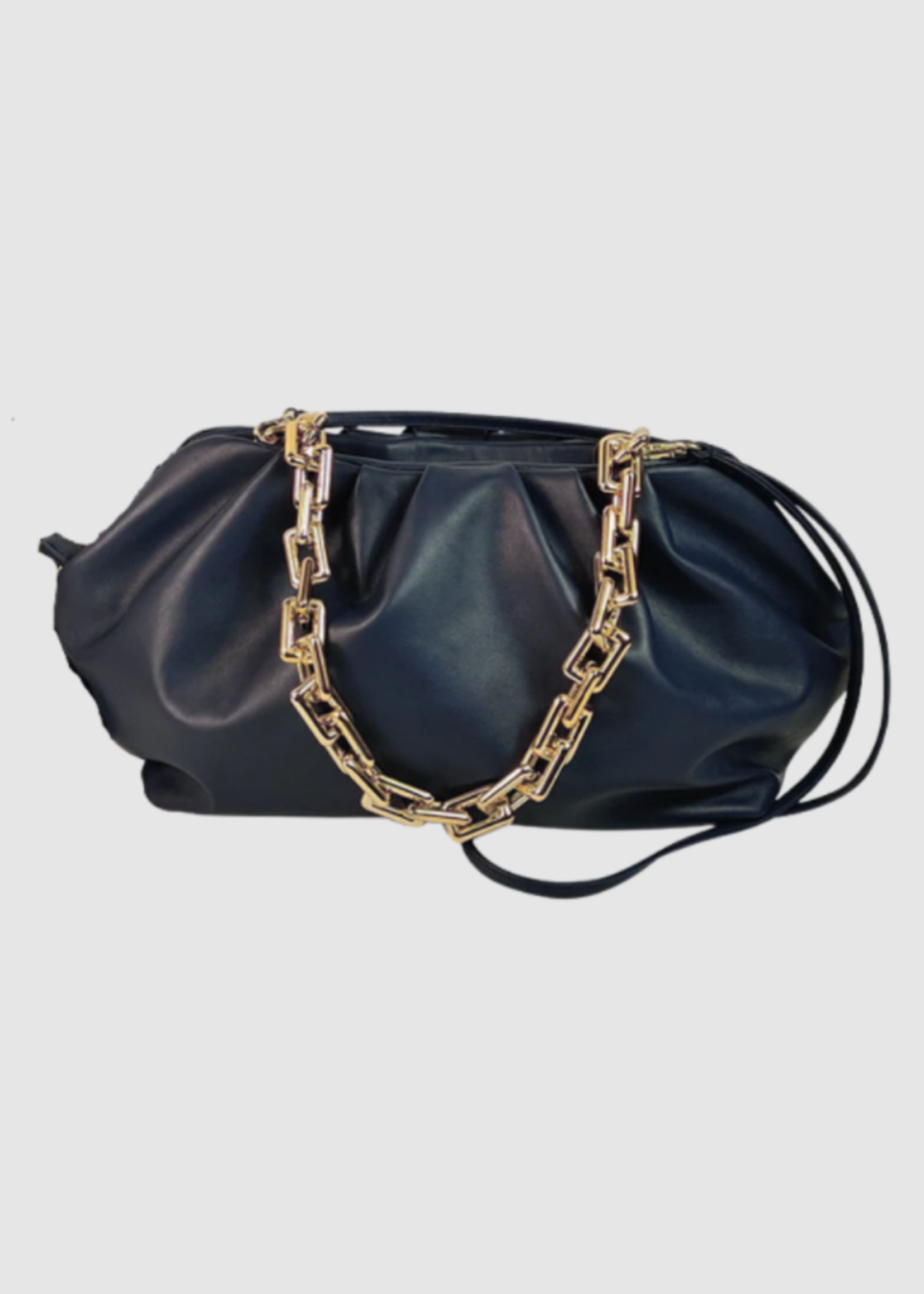 Tramonto Leather Scrunch Bag