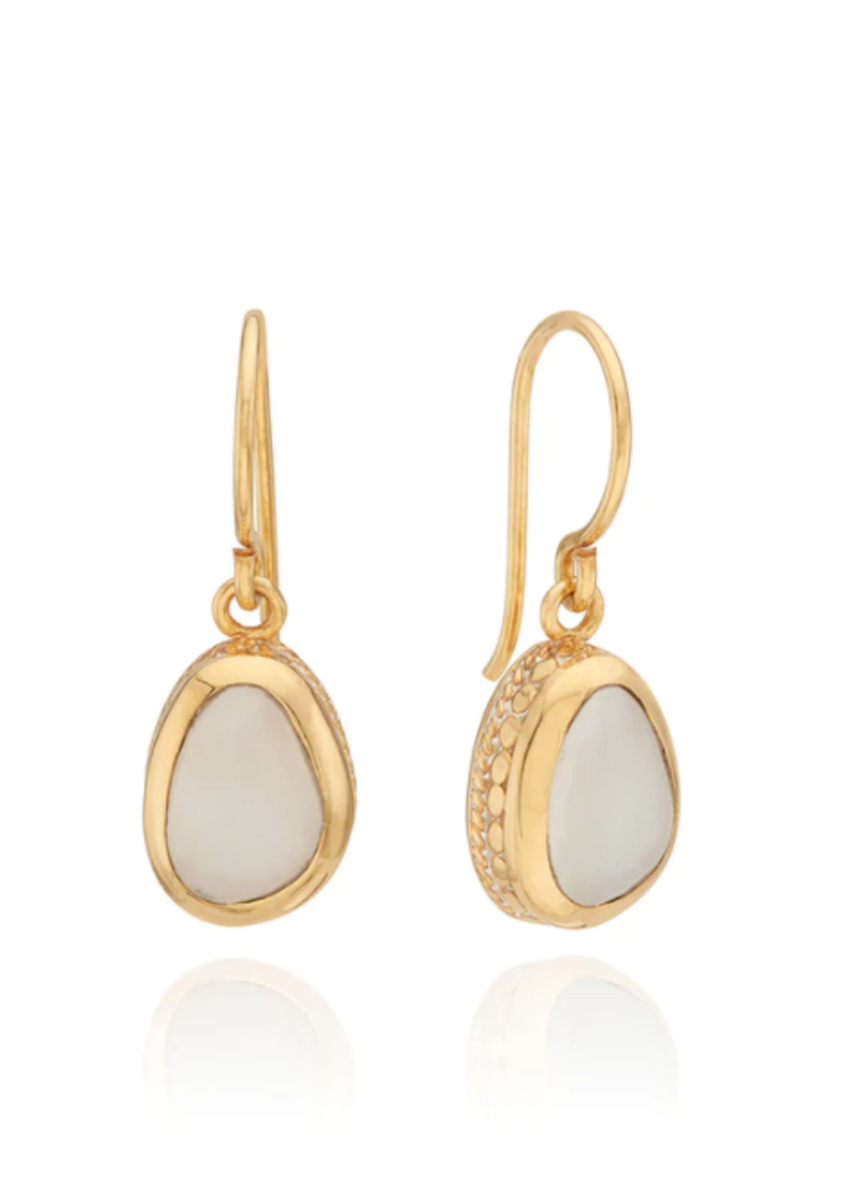 Asymmetrical Drop Earrings 18K GP