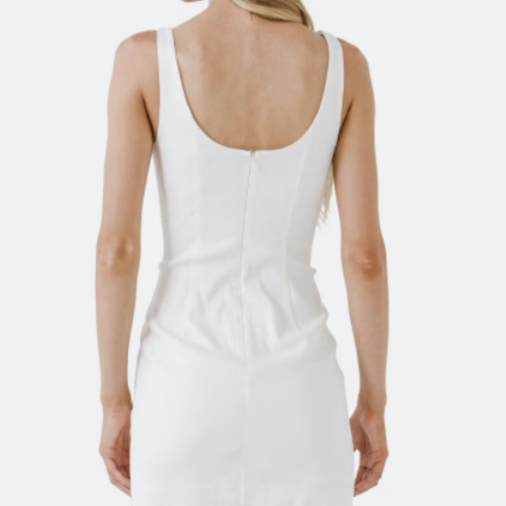 White Fitted Mini Dress
