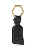 The Tie Black Leather Purse Hat Holder