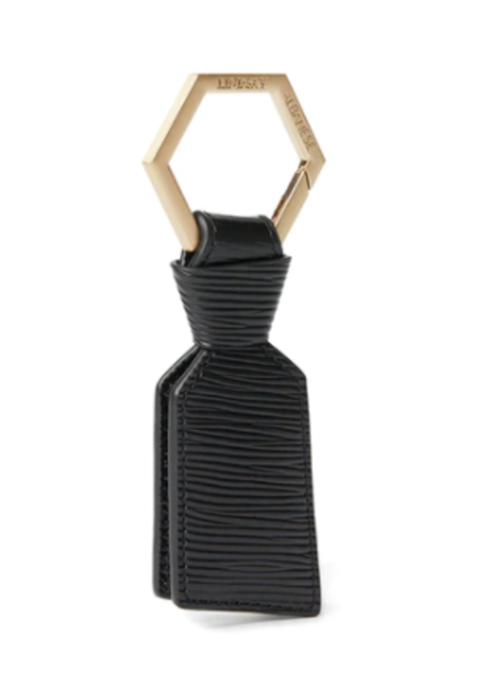The Tie Black Leather Purse Hat Holder