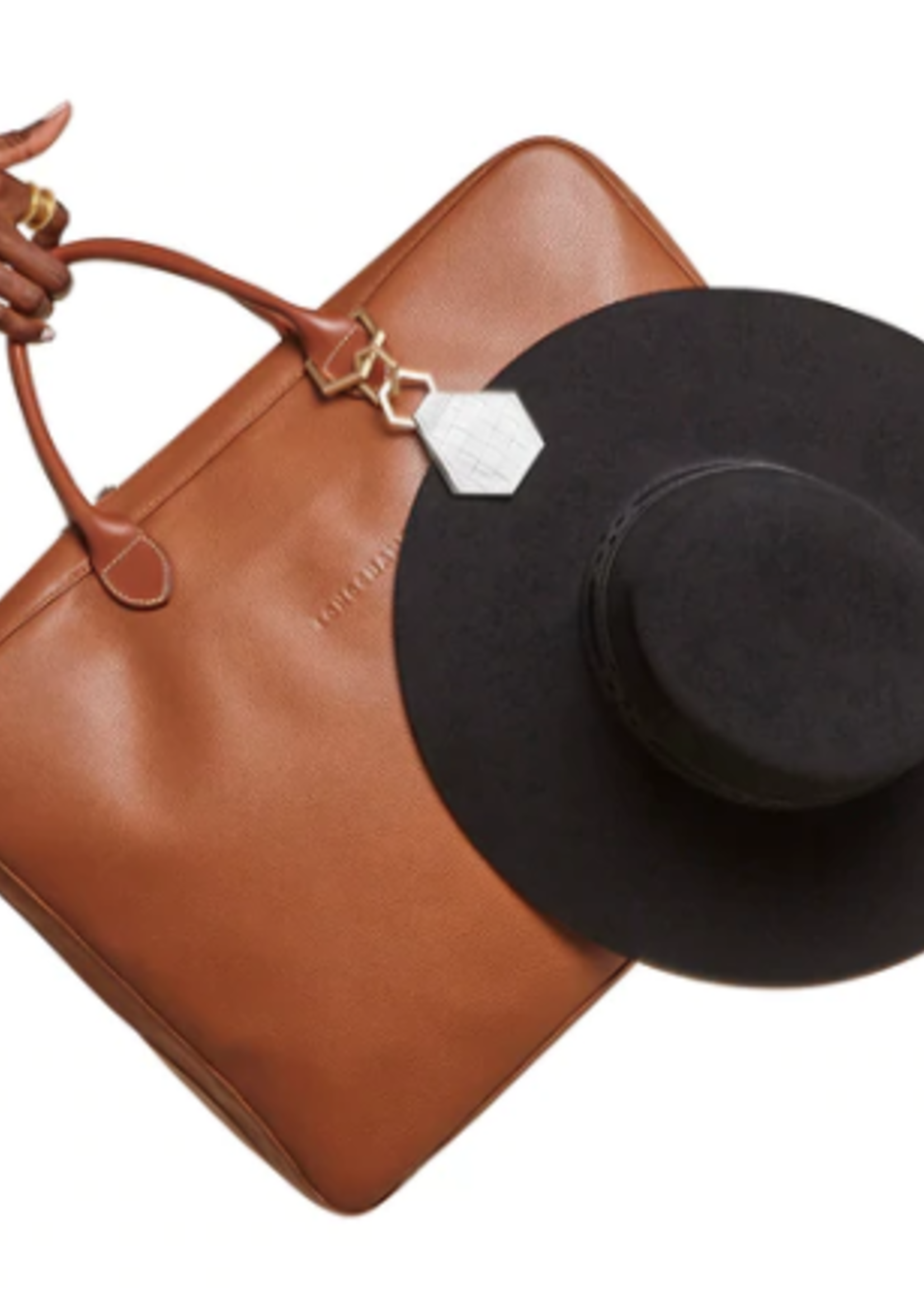 The Hex Leather Purse Hat Holder