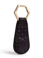 The Drop Black Faux Leather Purse Hat Holder