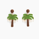Palm Tree Pearl Earrings