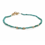 Montauk Bracelet Turquoise Textured Beads + Extender