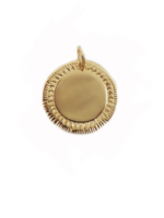 Gold Plated Round Ethnic Medal