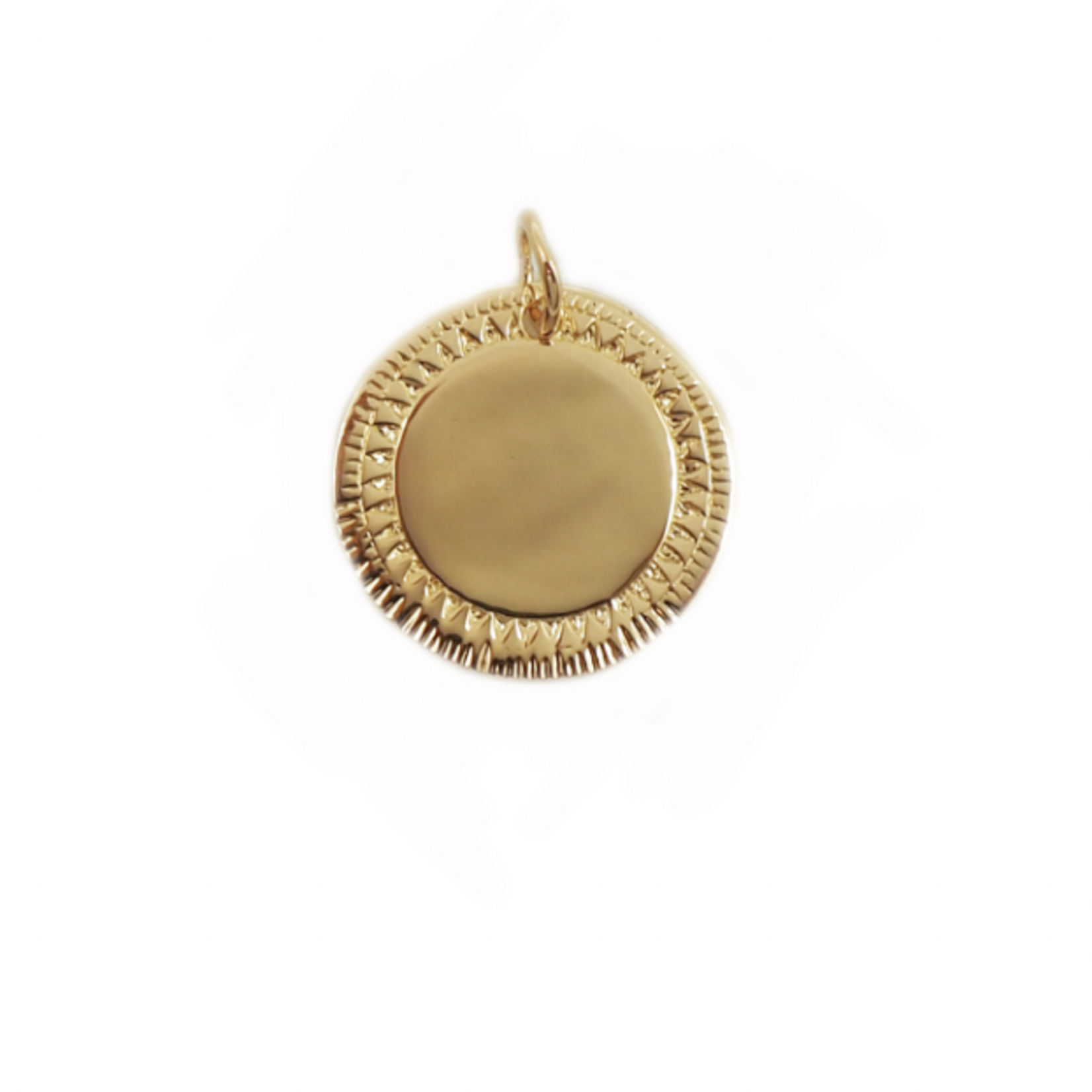 Gold Plated Round Ethnic Medal