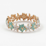 Multi Color Starfish Stretch Bracelet w/ CZ Accents