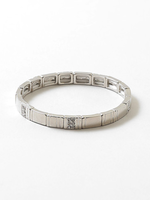 Rectangle Stretch Bracelet w/ CZ Accents