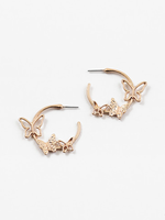 Gold Cascading Butterfly Hoop