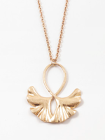 Double Ginkgo Necklace 34"