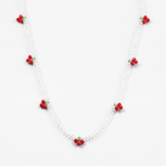 Beaded Cherry Necklace