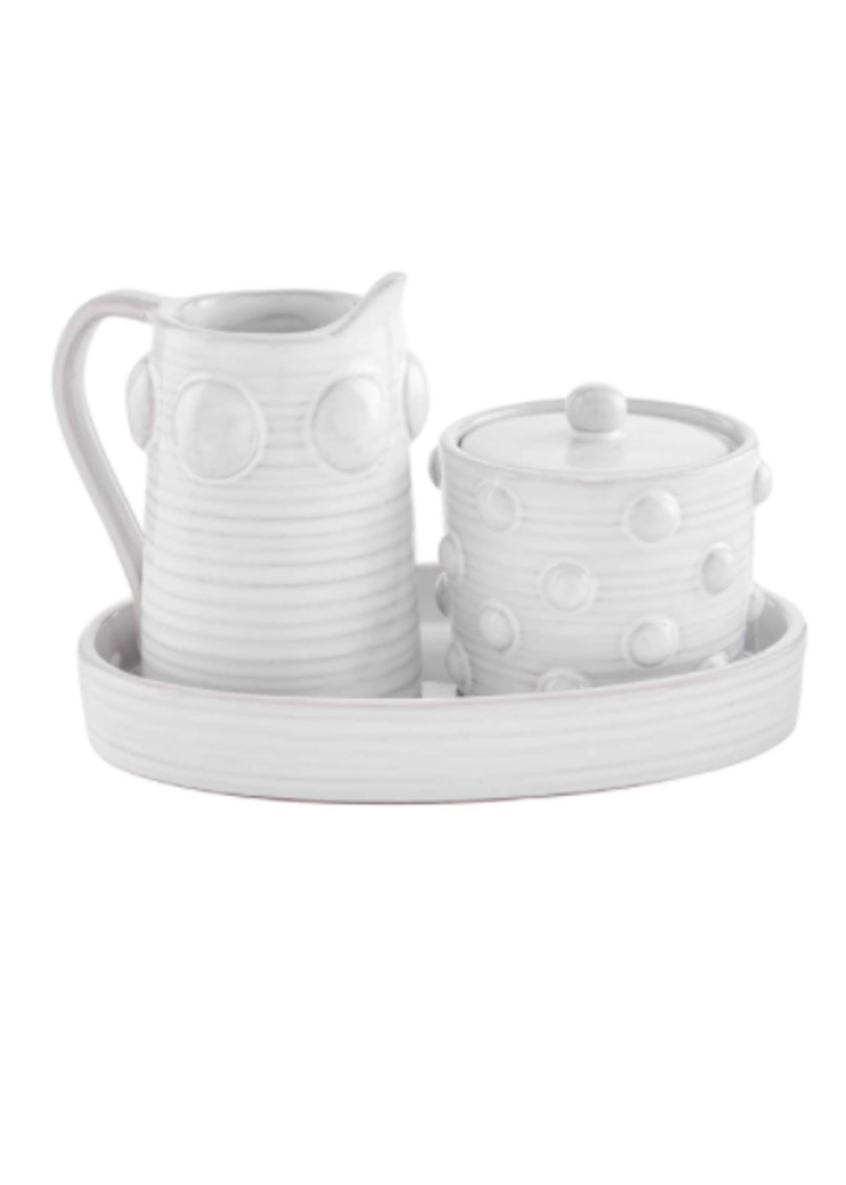 Beaded Cream & Sugar Set