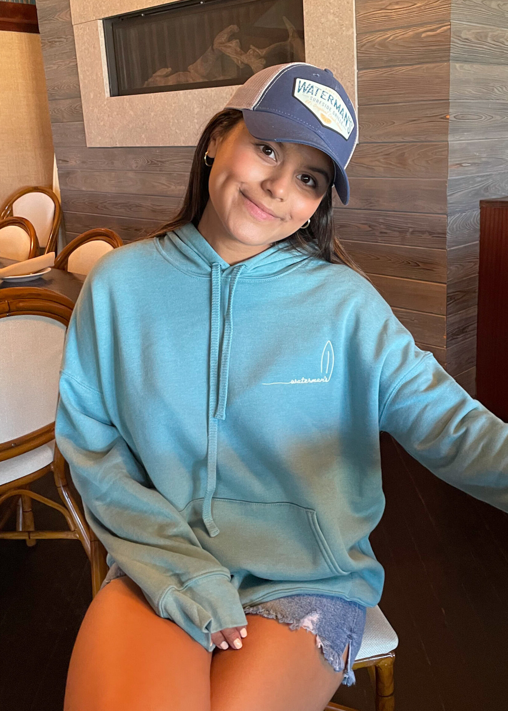 Waterman's Simple Surf Embroidered Bella Hoodie