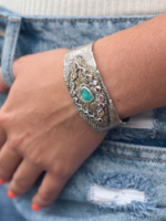 Oxidized Sterling Silver and Bronze Cuff