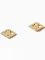 Simple Brass Evil Eye Studs