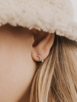 Moon Drop Gold Earrings