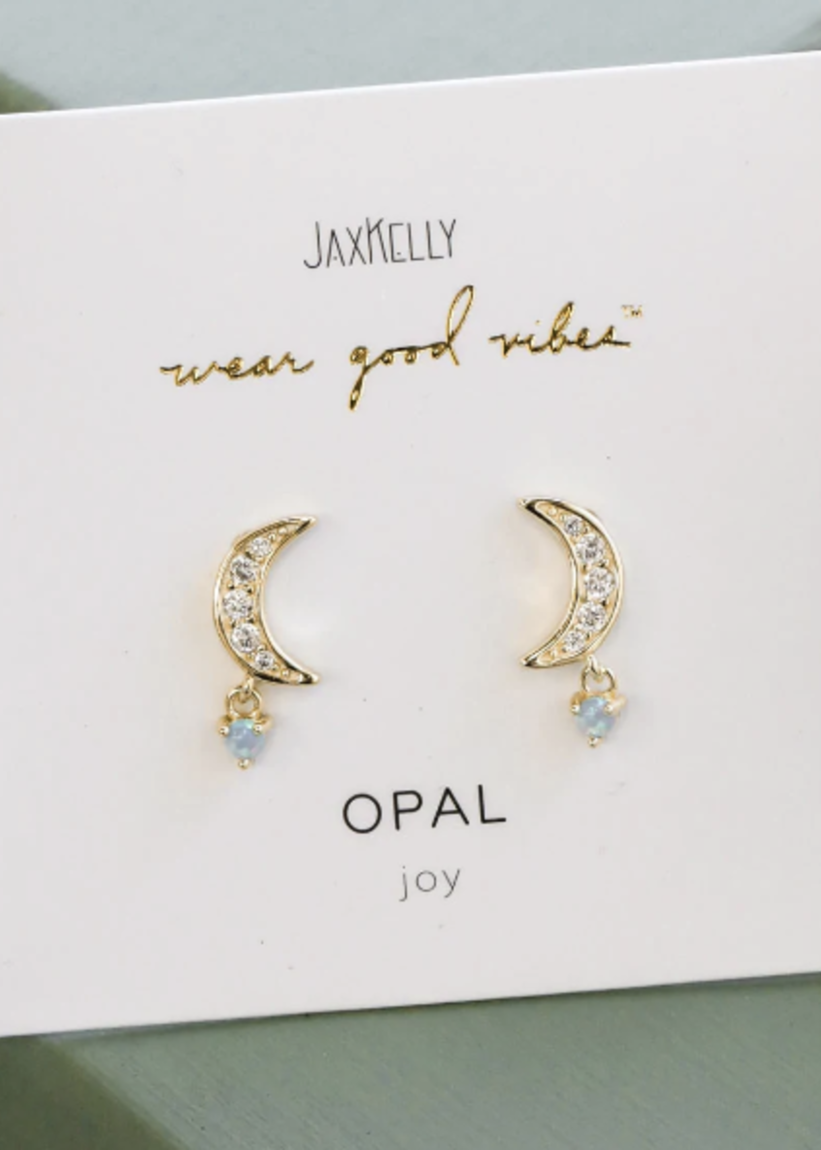 Moon Drop Gold Earrings