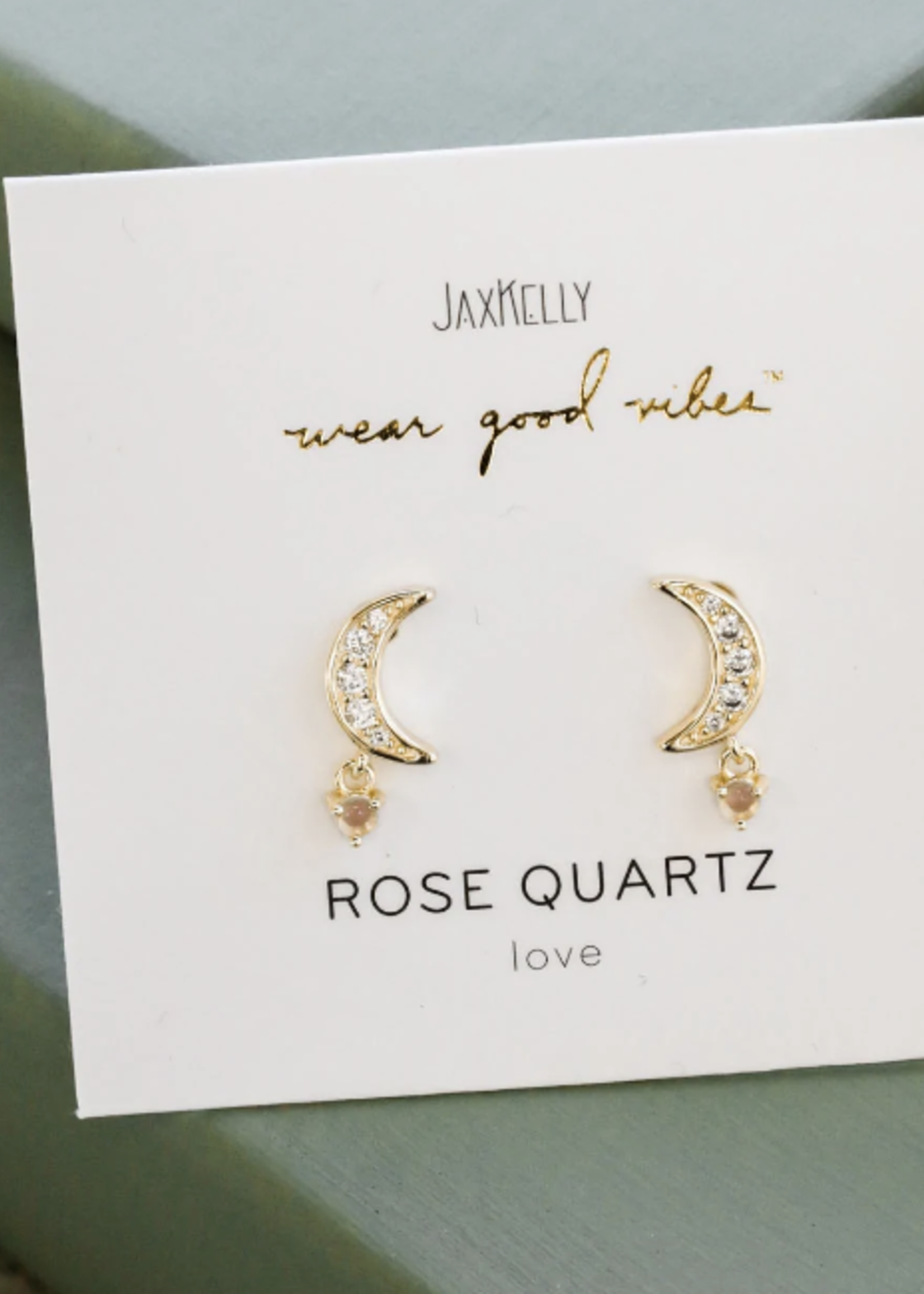 Moon Drop Gold Earrings